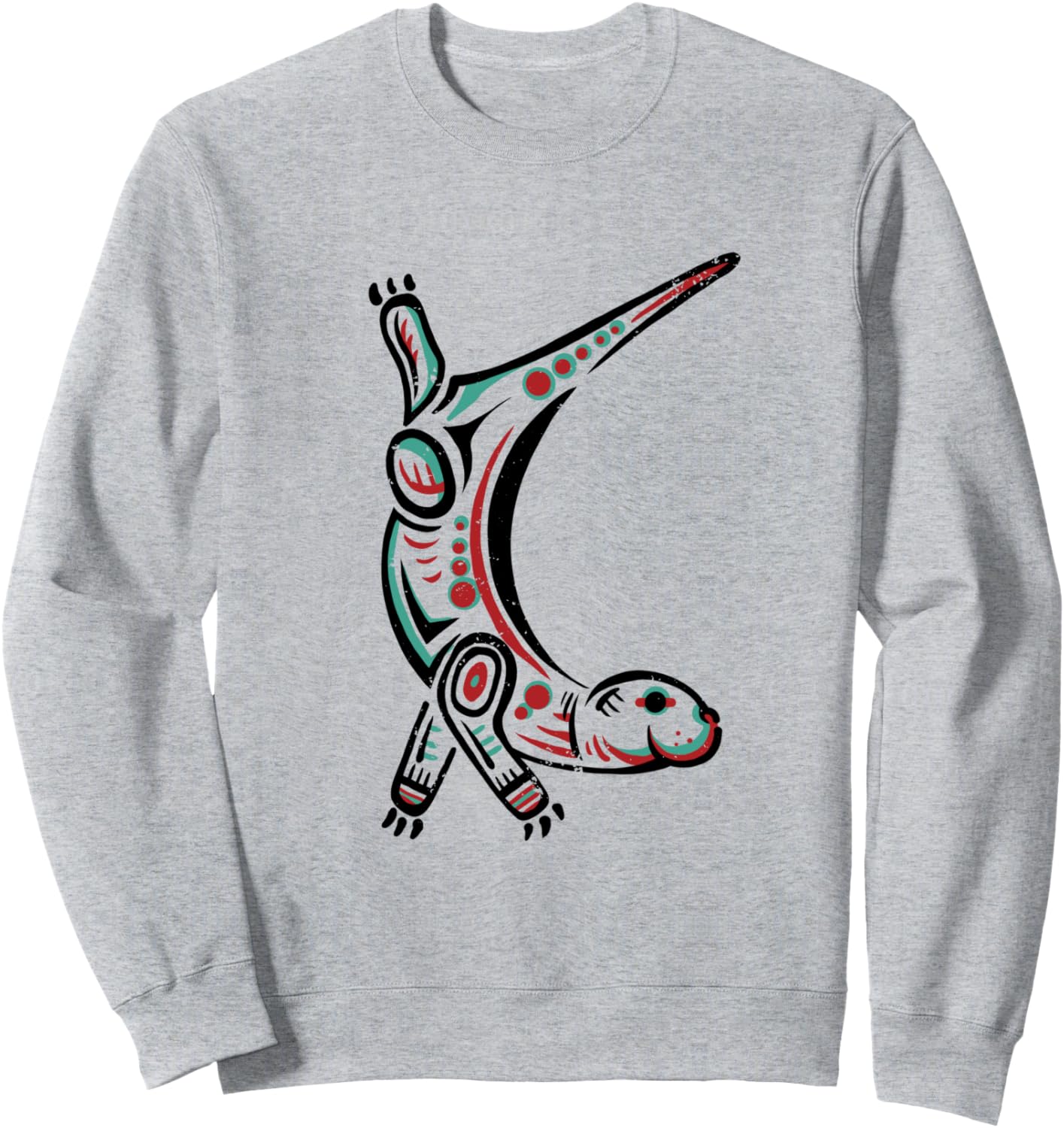 

Толстовка с изображением индейской выдры, знака зодиака индейцев Ingenius Native American Zodiac Astrology, серый