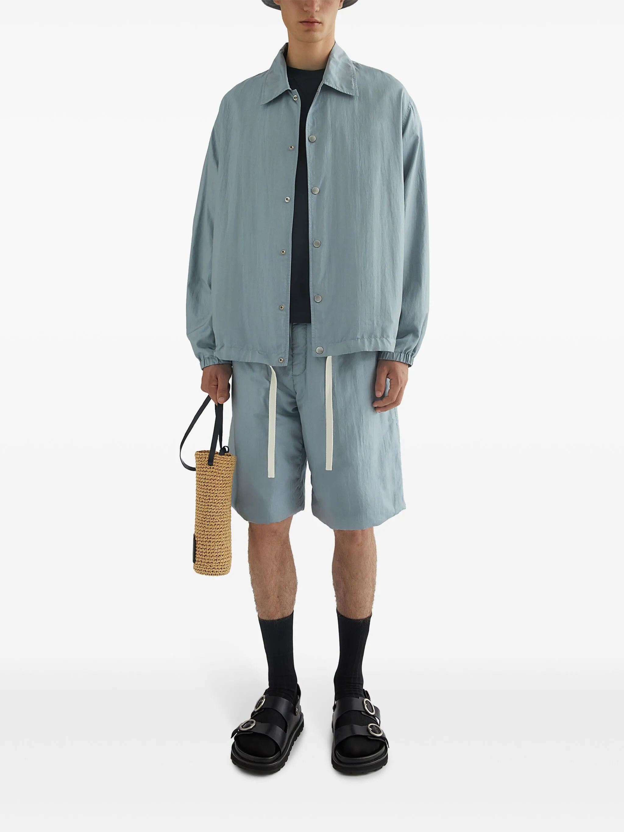Дутые шорты Jil Sander, серый — фото 2