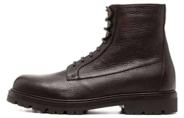 Ботинки на щиколотке кожаные Brunello Cucinelli Umber