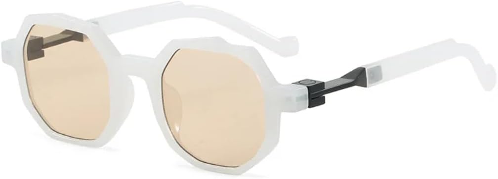 

Солнцезащитные очки с защитой UV400 | Круглая оправа, линзы конфетного цвета | Для женщин и мужчин, для занятий спортом на открытом воздухе и вождения DSVIGF, C5 White