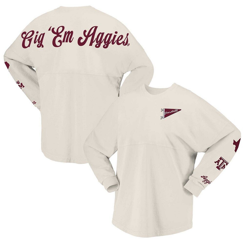 

Женская футболка из джерси Spirit Natural Texas A&M Aggies Local с длинными рукавами Spirit Jersey, цвет Tam Beige