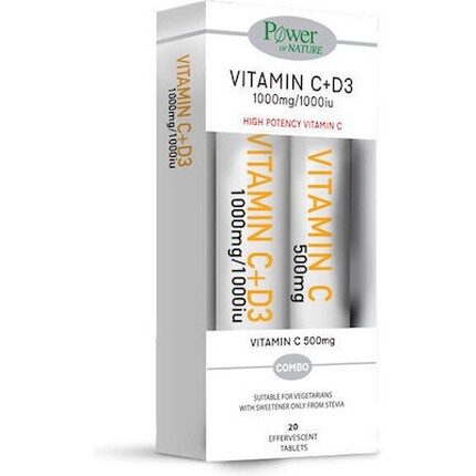 

Сила природы Витамин C 1000 мг и D3 1000 МЕ шипучие таблетки Power Health