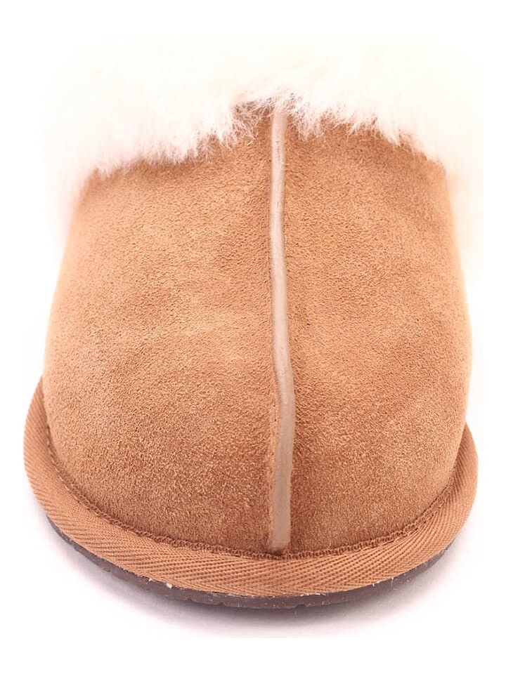 Сабо UGG Leder-Hausschuhe Scuffette II, светло-коричневый — фото 2