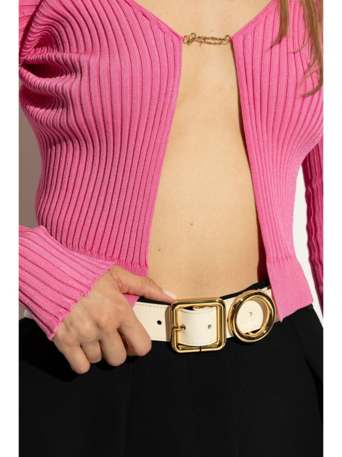 Jacquemus ремень кожаный Regalo, нейтральный цвет — фото 2