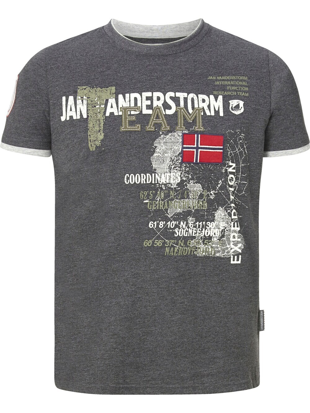 

Футболка Jan Vanderstorm Sölve, серый