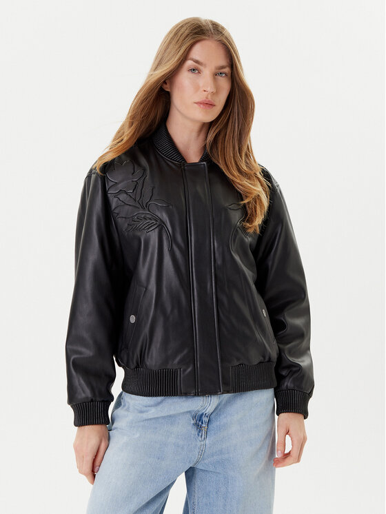 

Куртка из искусственной кожи regular fit W5YL06 WE480 Guess, чёрный, Черный, Куртка из искусственной кожи regular fit W5YL06 WE480 Guess, чёрный