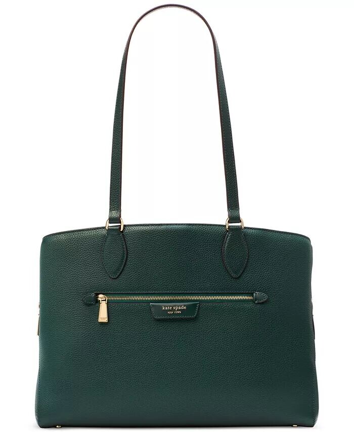 

Рабочая сумка-тоут Hudson из шагреневой кожи Kate Spade New York, черный