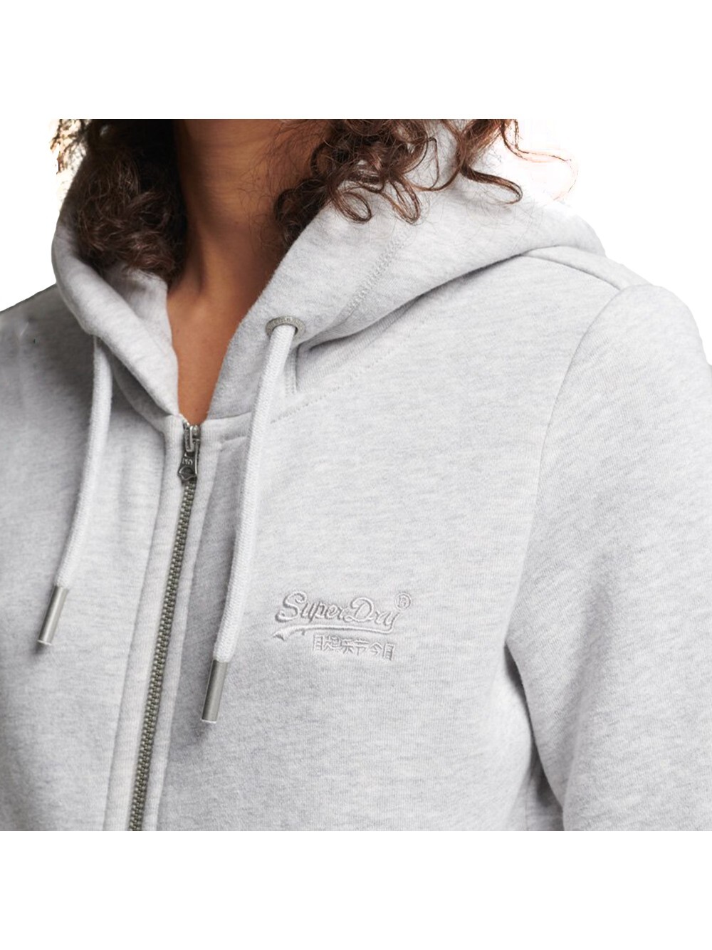 Толстовка с вышитым винтажным логотипом Superdry, серый — фото 4