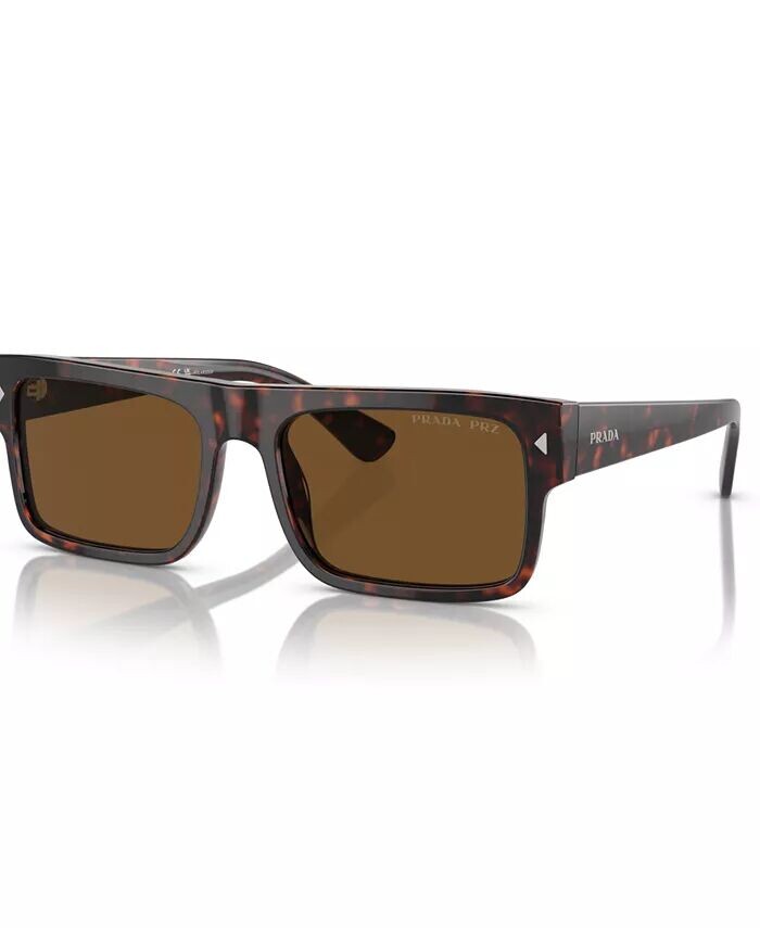 

Солнцезащитные очки Signature Rectangular Men's Sunglasses PRADA, коричневый