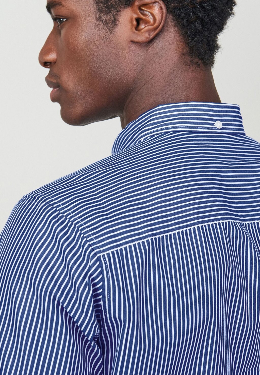 

Рубашка Stripe Roll Sleeve Next, королевский синий