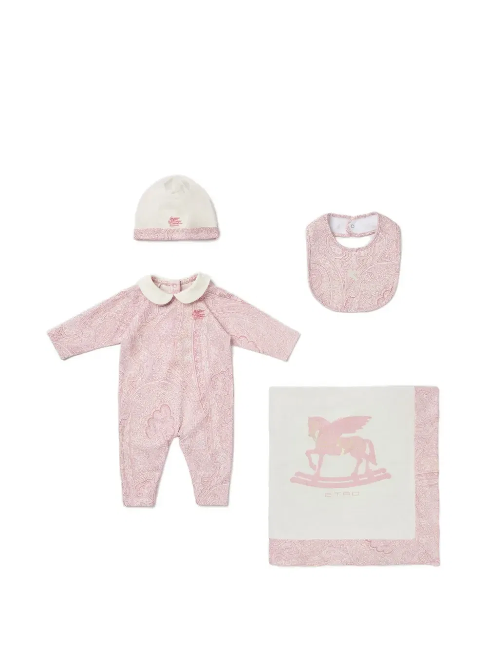 Комплект с узором пейсли Etro Kids, розовый