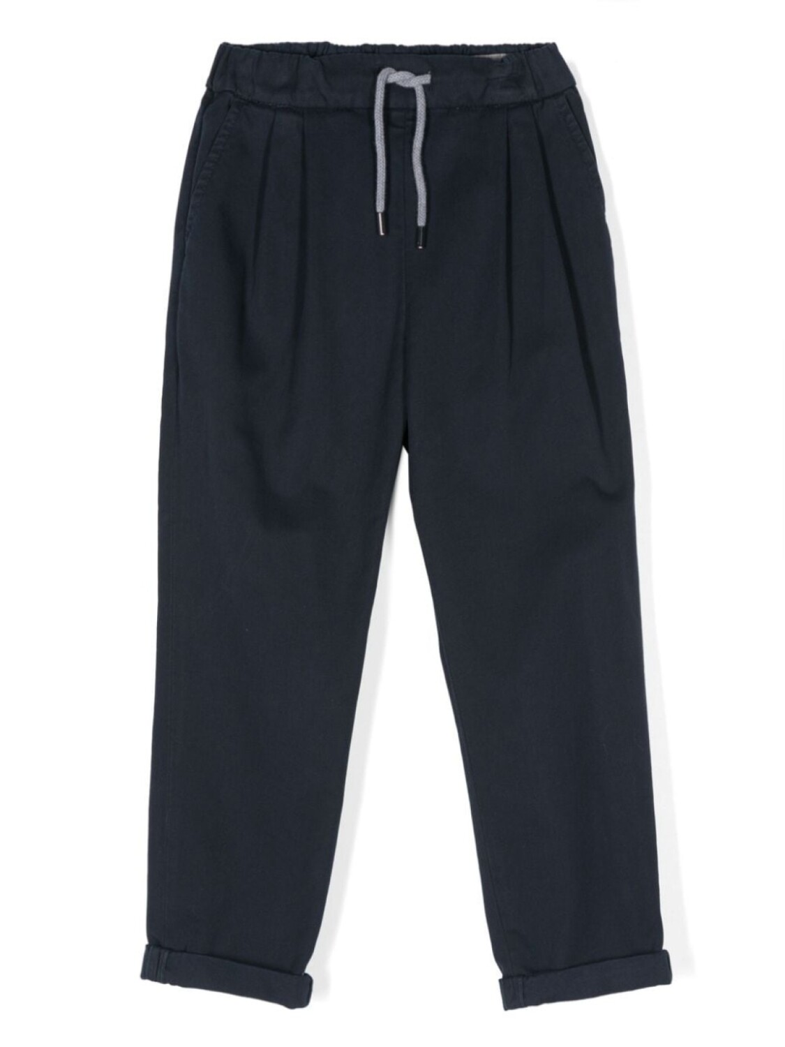 

Brunello Cucinelli Kids брюки чинос с завязками, синий