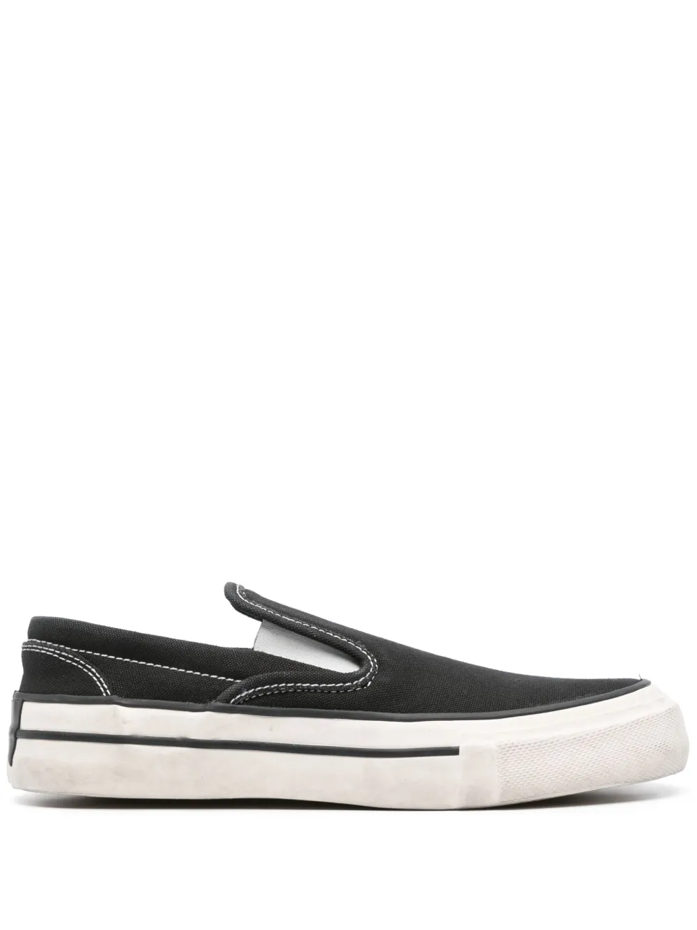 

Слипоны из канваса RHUDE, черный