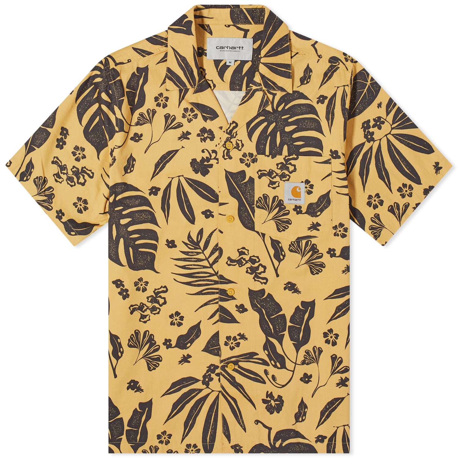

Рубашка с коротким рукавом Carhartt Wip Woodblock Vacation Shirt, цвет Bourbon