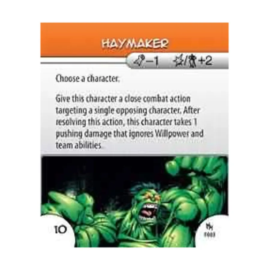 

Карта подвига - Хеймейкер, Marvel HeroClix - Mutant Mayhem - Singles