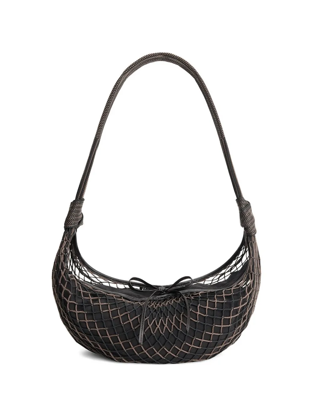 

Плечевая сумка Fortune Croissant с бантом Lemaire, черный