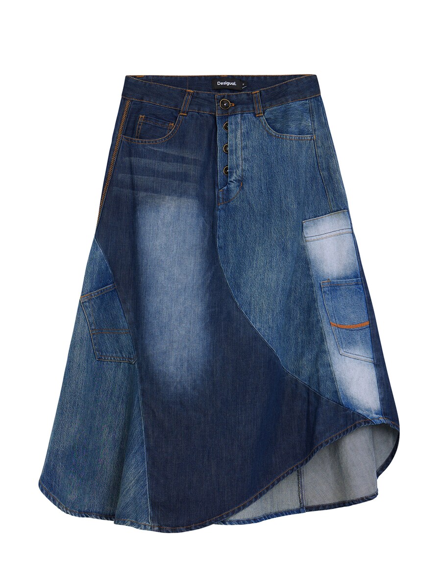 

Юбка Desigual, цвет Blue denim/Light blue/Dark blue
