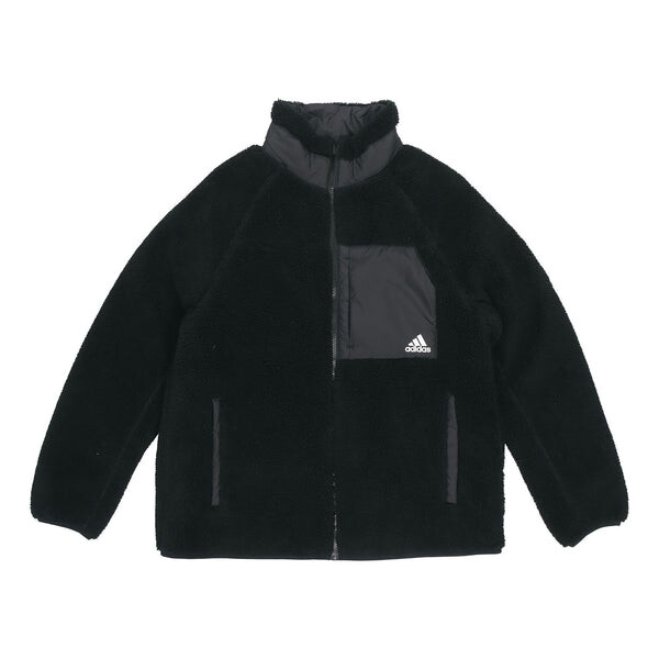 

Куртка шерпа двусторонняя куртка азиатские размеры Adidas, черный