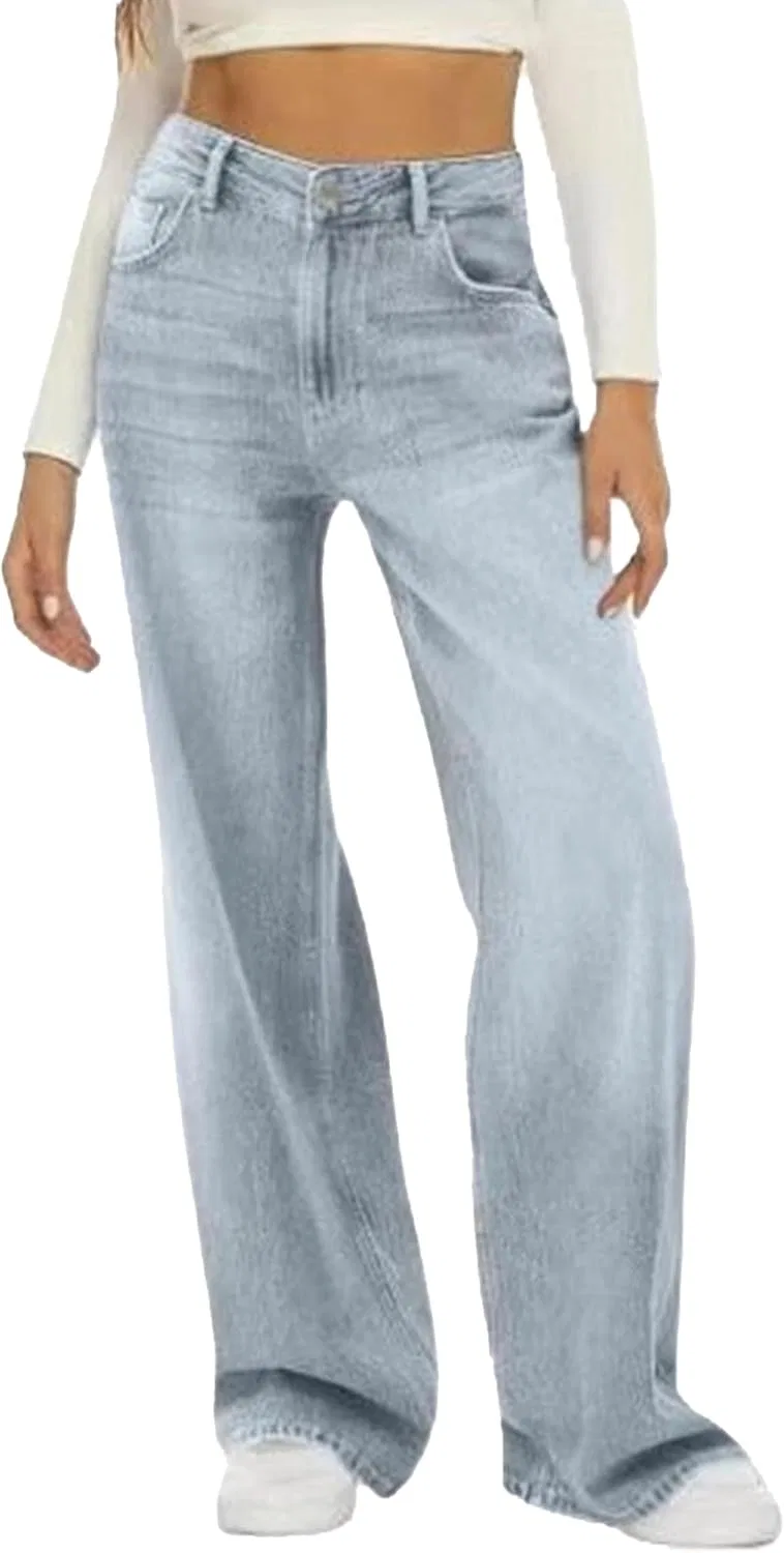 Джинсы свободные Wide Leg, Gray Blue