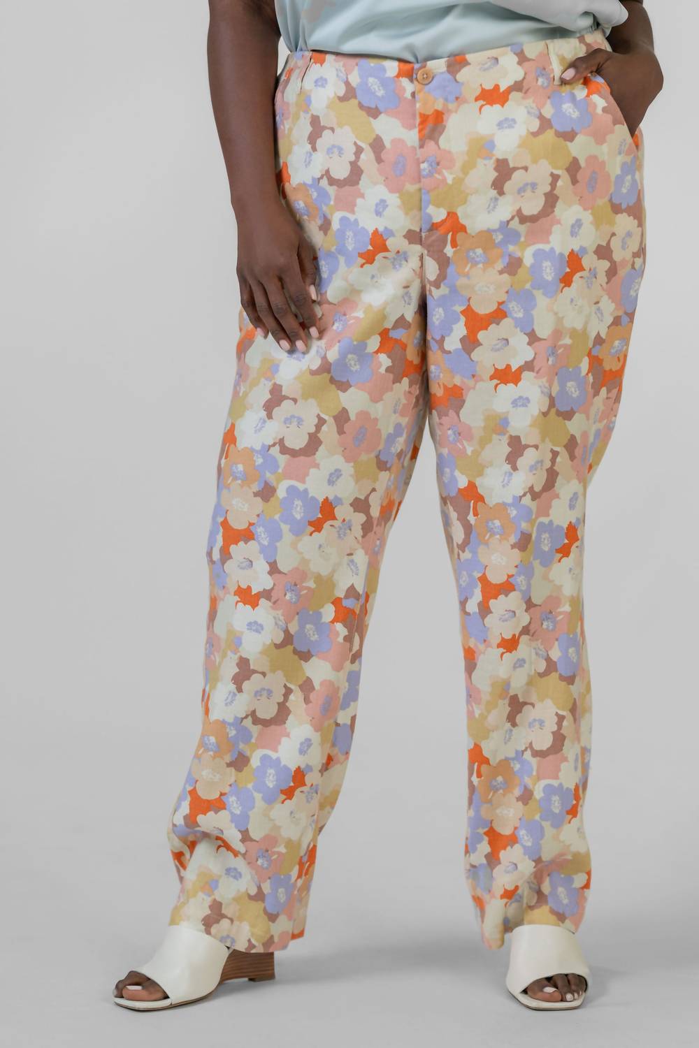 

Брюки Marilyn из льняной смеси в оттенке Sunset Grove NYDJ, Sunset Grove