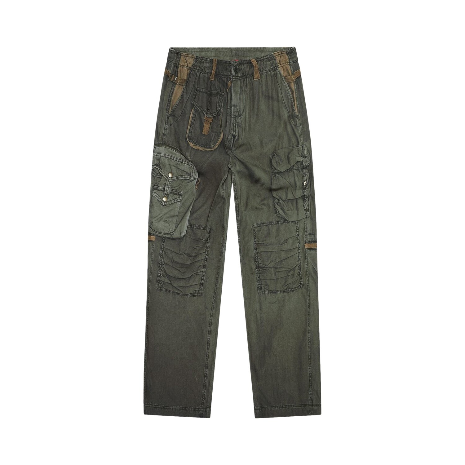 

Брюки Diesel P-Fergy-Pop, милитари-зеленые, Зеленый, Брюки Diesel P-Fergy-Pop, милитари-зеленые