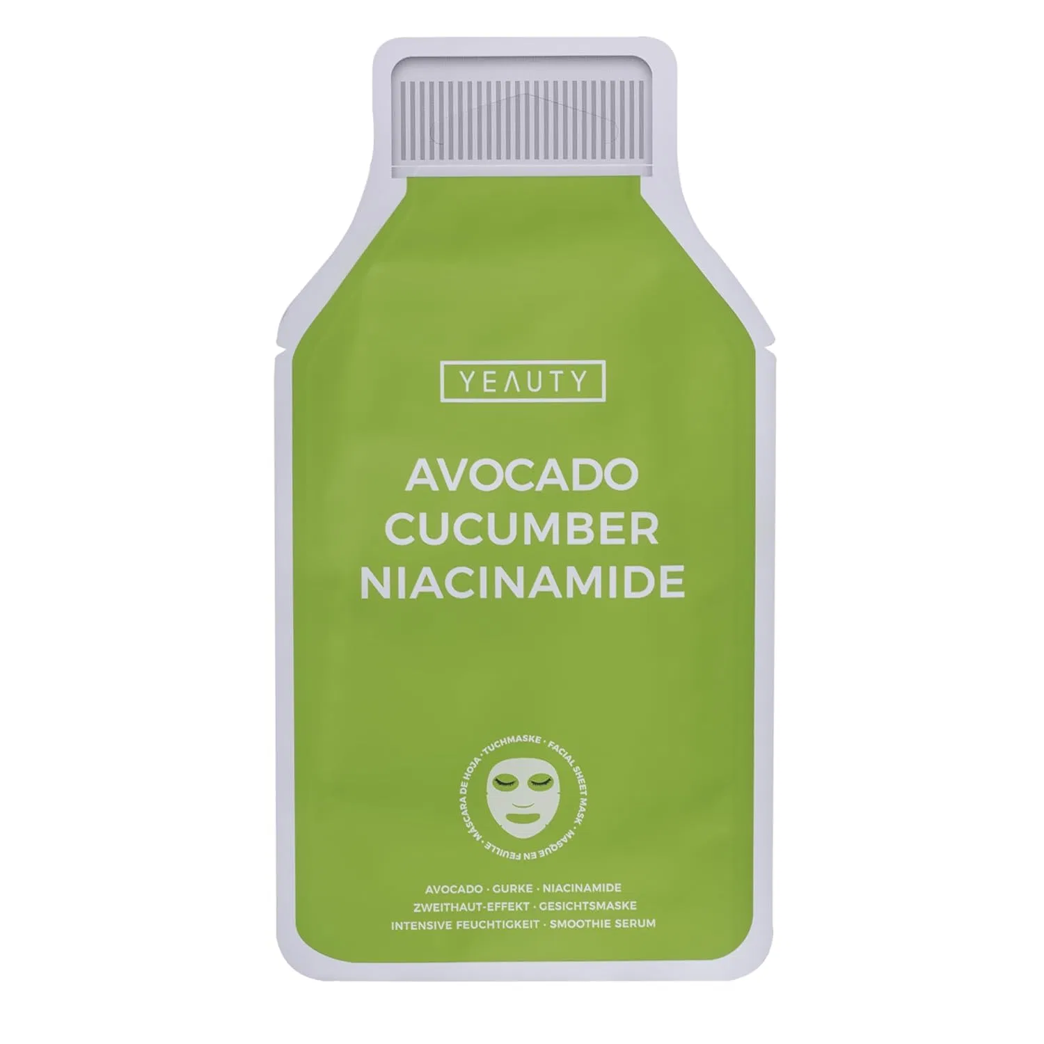 Сыворотка Yeauty — Для лица Smoothie с авокадо, огурцом и ниацинамидом от , Green