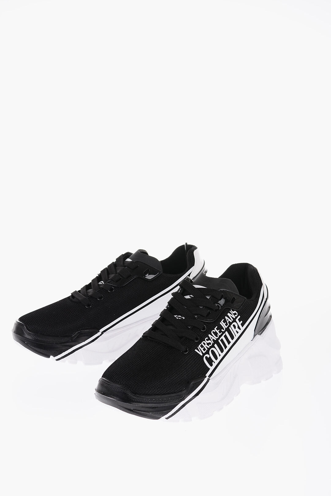 

Кроссовки Versace JEANS COUTURE двухцветные SPEEDTRACK с низким верхом, белый/черный