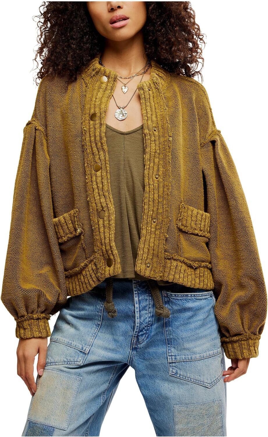 

Свитер Free People Women's We The Free Cute In This Cardi, Fir Green