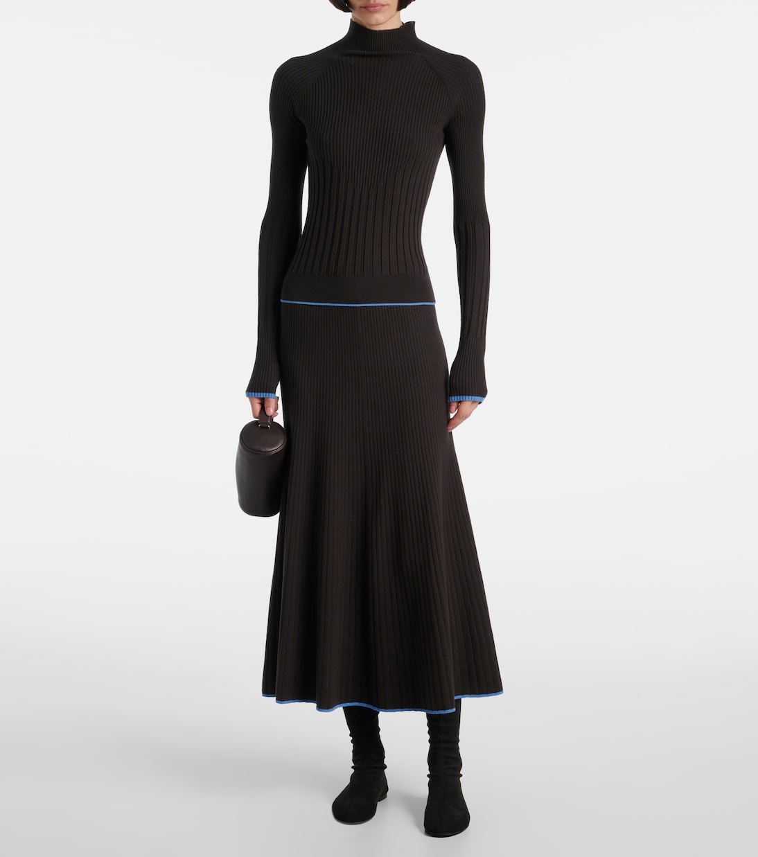 Ботильоны из замши с высоким голенищем Proenza Schouler, черный — фото 3