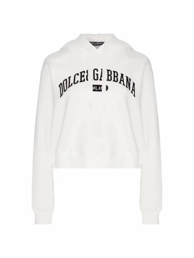 

Хлопковое худи с логотипом Dolce&Gabbana, белый