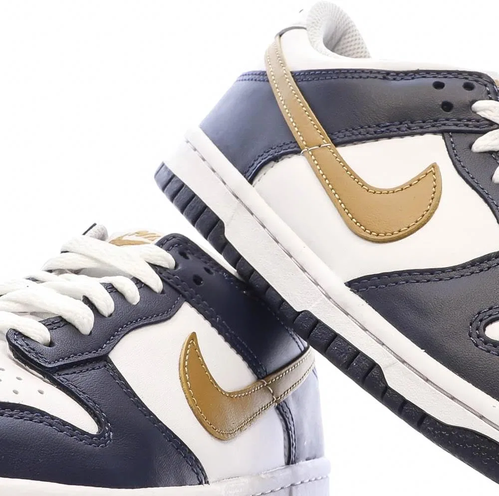 Кроссовки Nike Dunk Low, белый/пшеничный/тёмно-синий