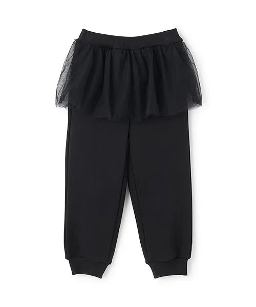 Спортивные брюки с юбкой из фатина Lycee mine, набор, бежевый — фото 3