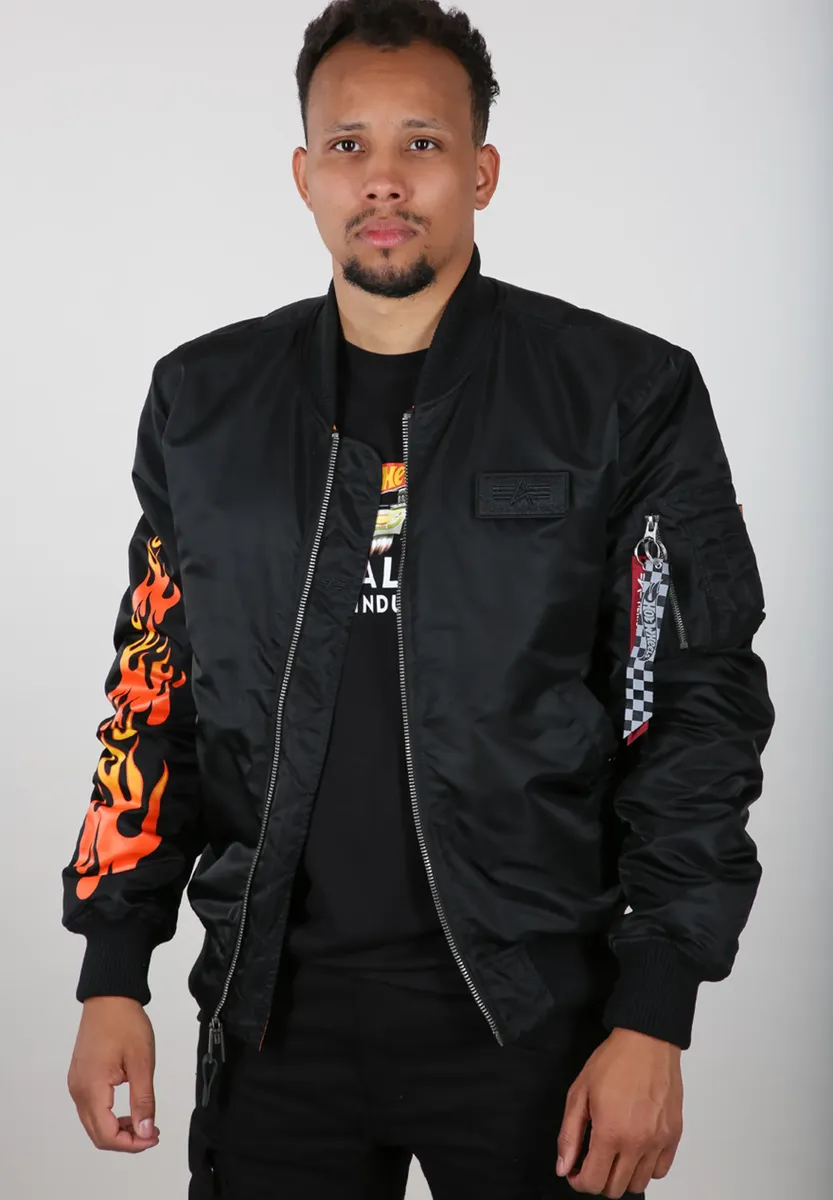 

Куртка-бомбер Alpha Industries " Alpha Industries Мужчины - Куртки-бомберы MA-1 VF Hot Wheels", черный