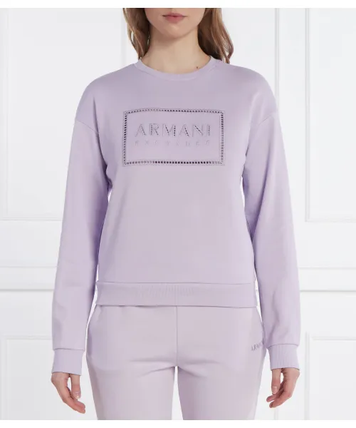 

Толстовка Straight fit Armani Exchange, фиолетовый
