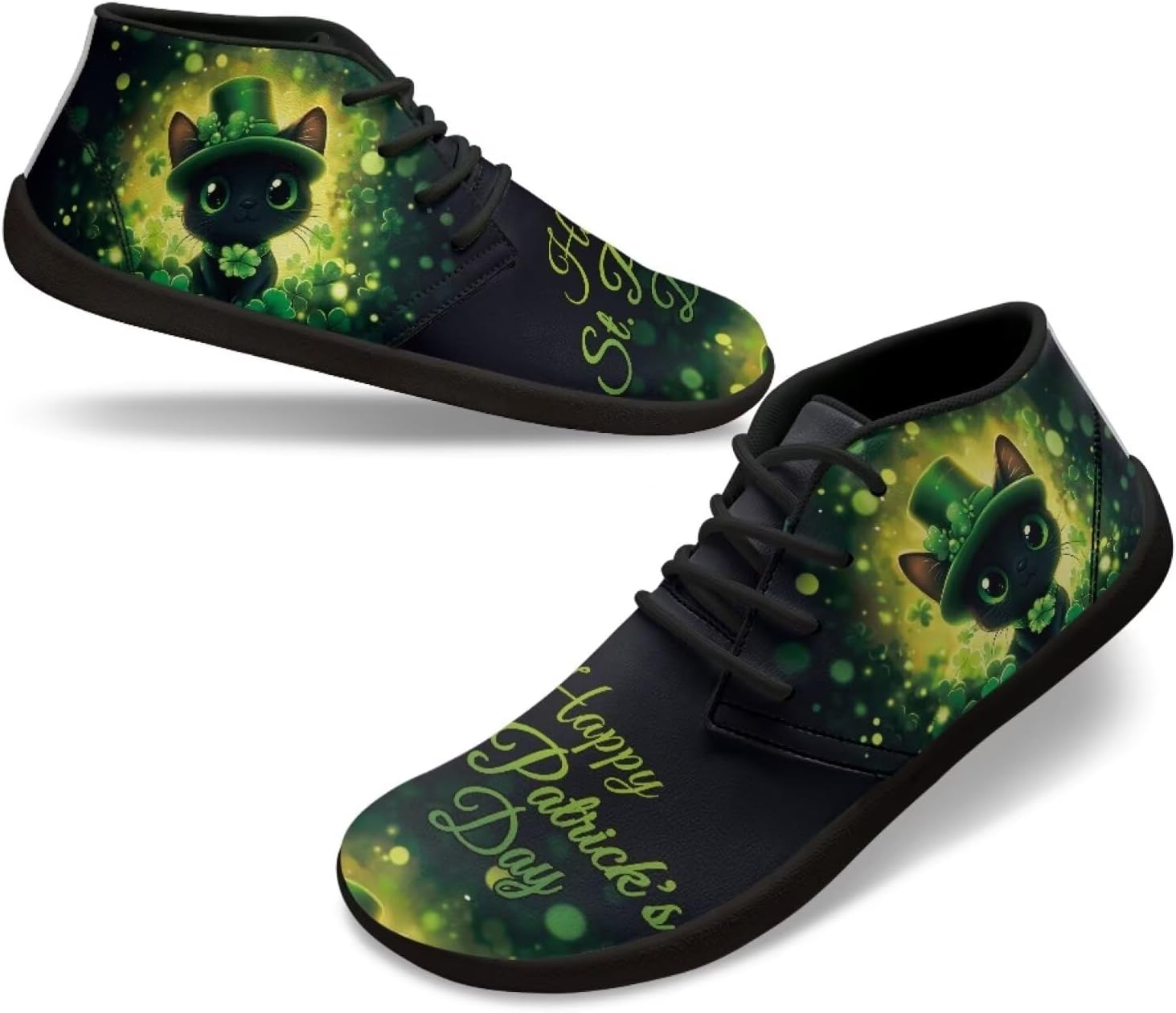 Мужские кроссовки Jeiento Barefoot Shoes St. Patrick's - удобные прогулочные кроссовки с широким носком для мужчин, Happy St. Patrick\'s Day — фото 4
