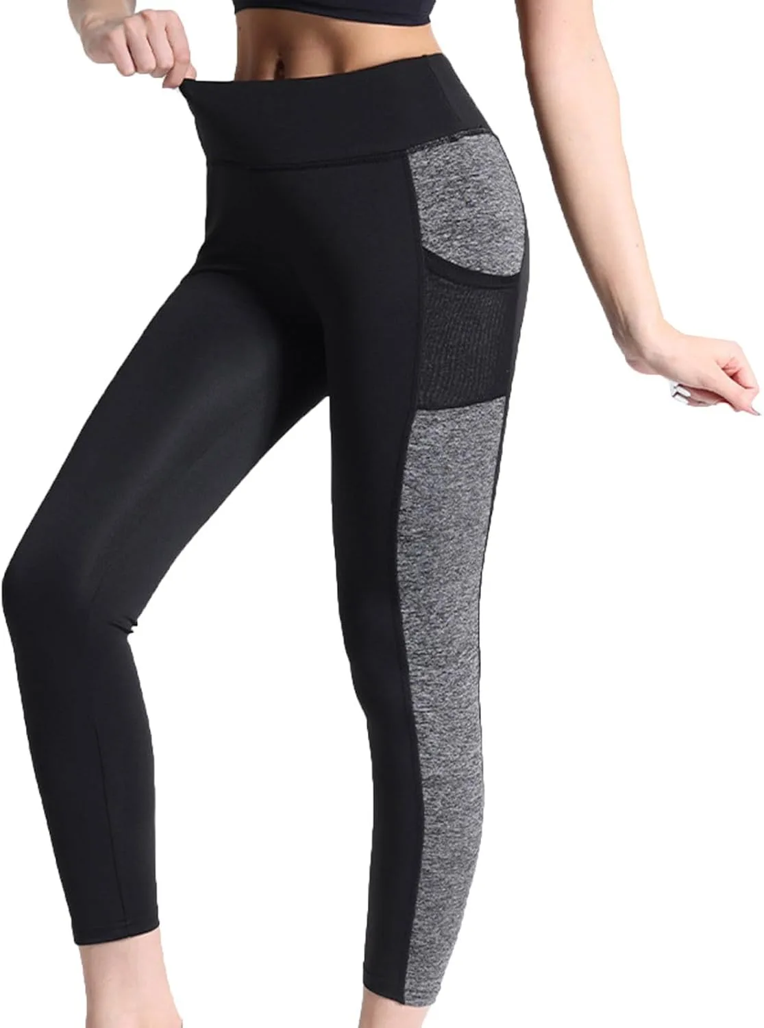 

Леггинсы для женщин Patchwork Quick Dry High Waisted Yoga Pants Tummy Control