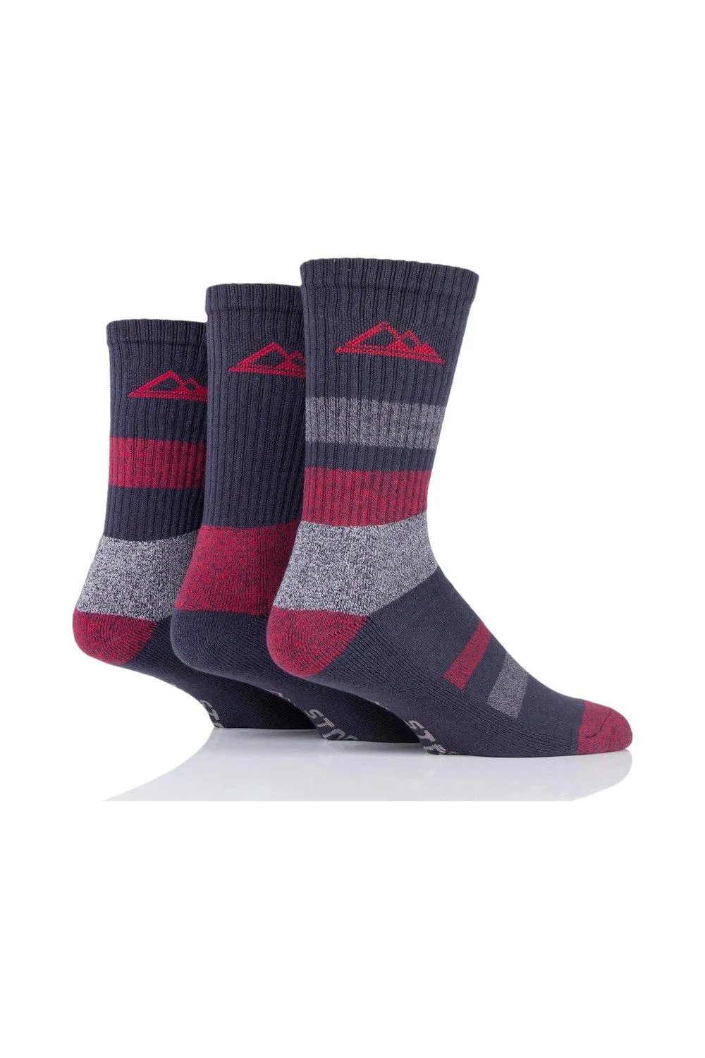 

3 пары носков в полоску SOCKSHOP Storm Bloc, серый