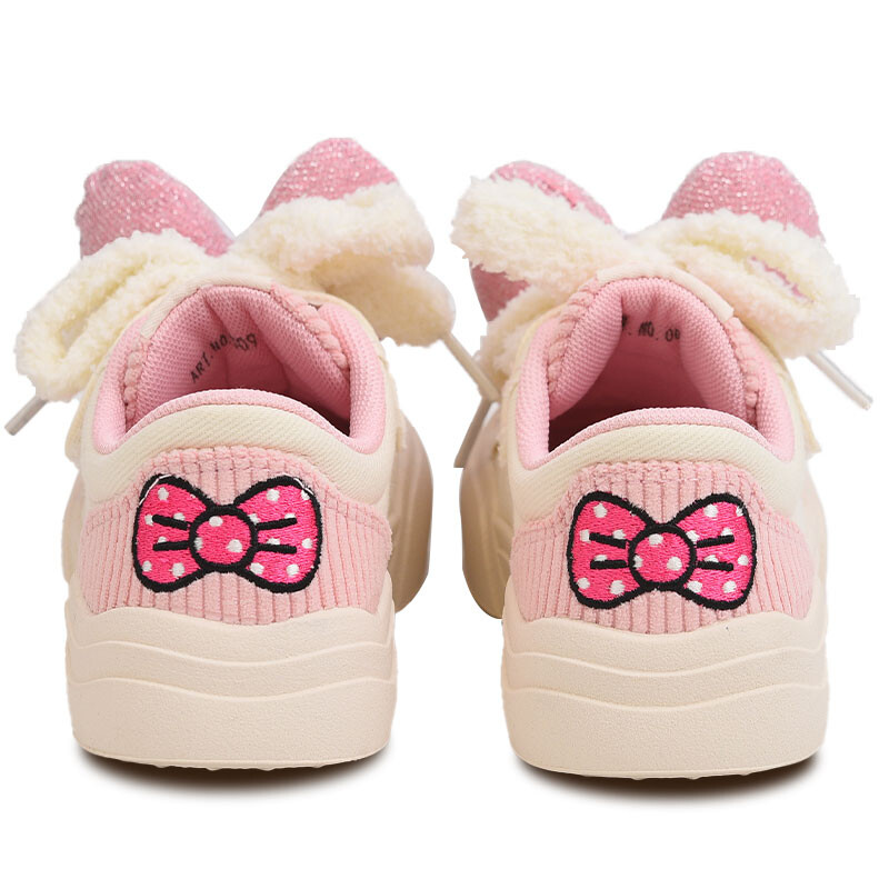 Детские кроссовки для скейтбординга Kids Low-top White/Pink Budding, розовый — фото 4