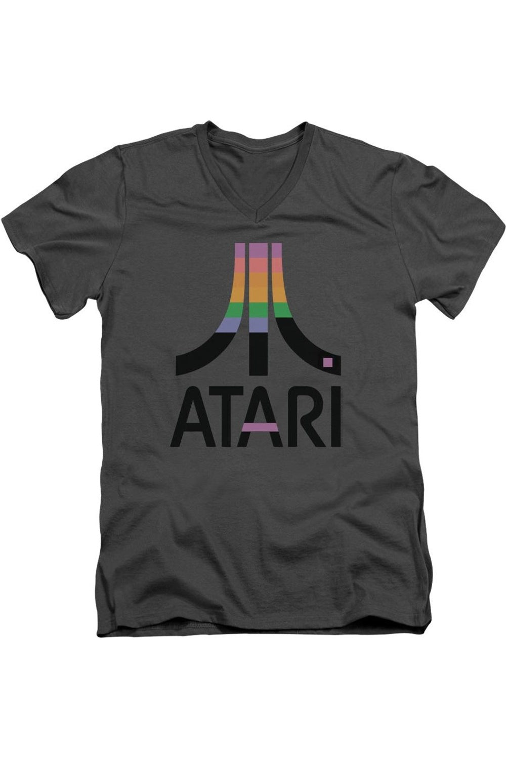 

Футболка Atari Breakout Inset с коротким рукавом и V-образным вырезом для взрослых из хлопка премиум-класса Gildan, цвет charcoal