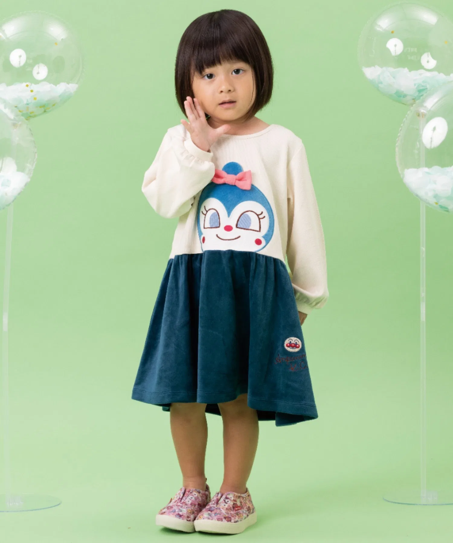 Детское вельветовое платье с аппликацией ANPANMAN KIDS COLLECTION — фото 2