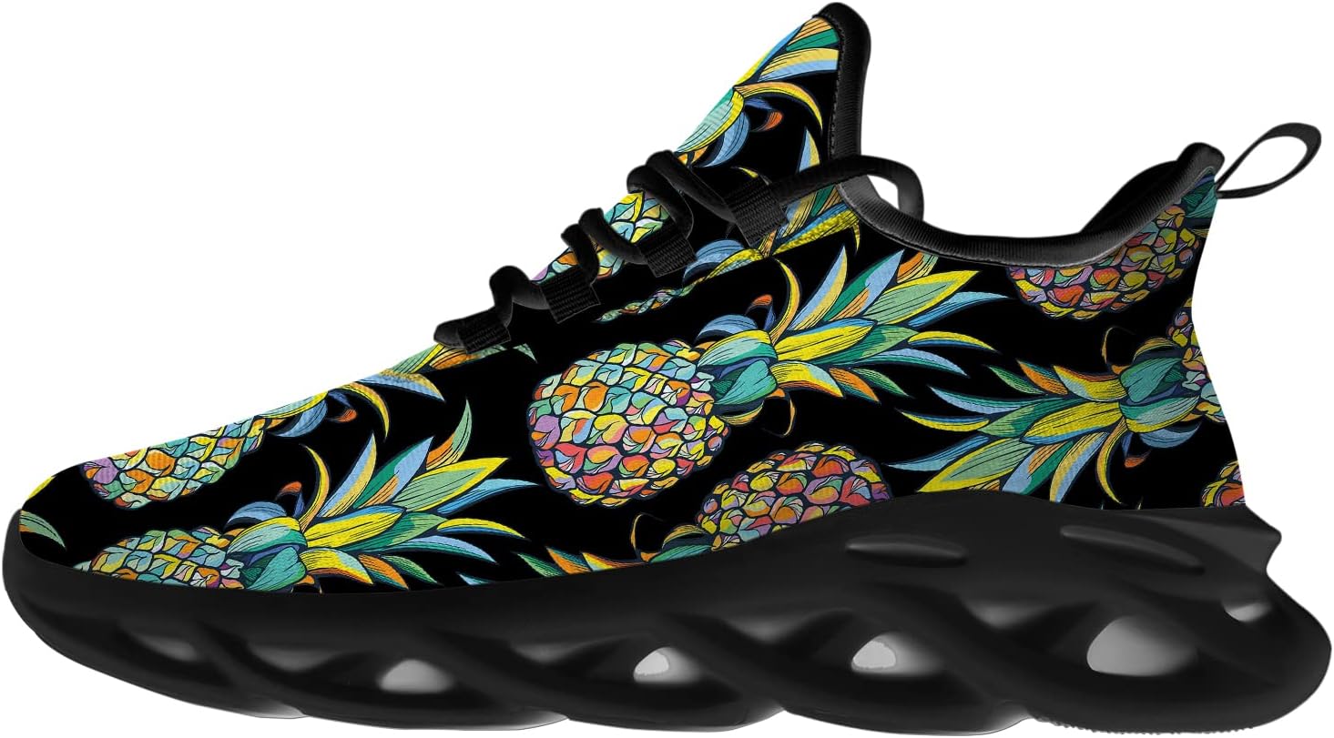 

Кроссовки Ciadoon с ананасом для женщин и мужчин, для бега по дороге, спортивной ходьбы, тенниса, легкие летние тропические кроссовки, подарок для него и для нее, мультиколор