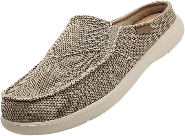 

Мужские повседневные слипоны однотонные, дышащие и легкие тапочки для дома и улицы, на все сезоны Hoalox, хаки