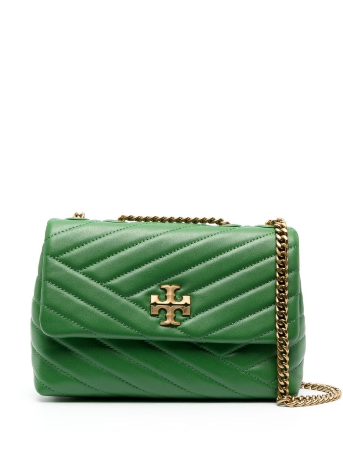 

Tory Burch сумка на плечо Kira с узором шеврон, зеленый