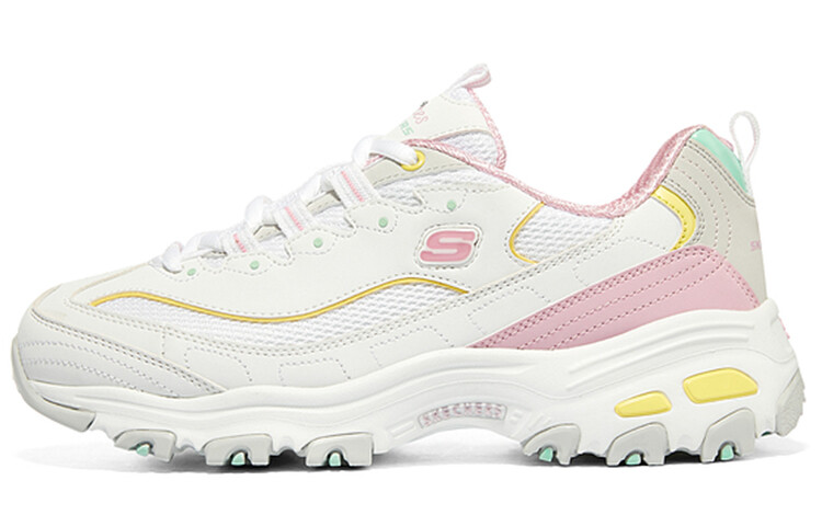 

Кроссовки женские толстые низкие белые/разноцветные Skechers, Белый, Кроссовки женские толстые низкие белые/разноцветные Skechers