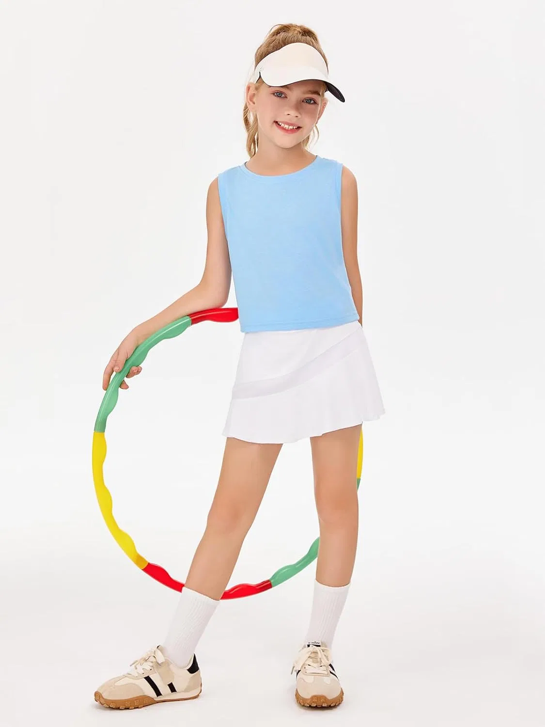 Топ для девочек Haloumoning Athletic Tank Tops, синий — фото 4