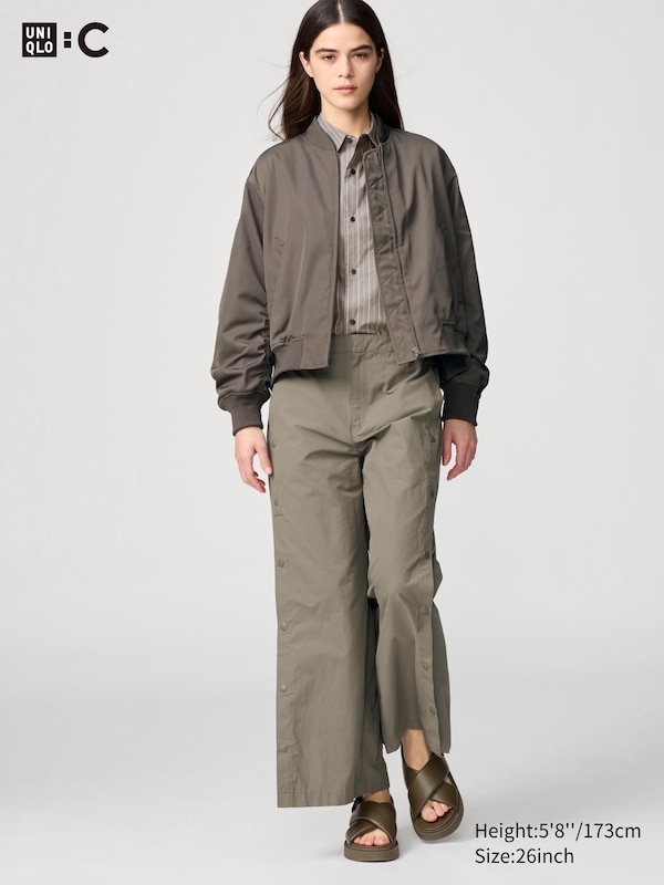 

Брюки с боковыми кнопками Uniqlo, зеленый