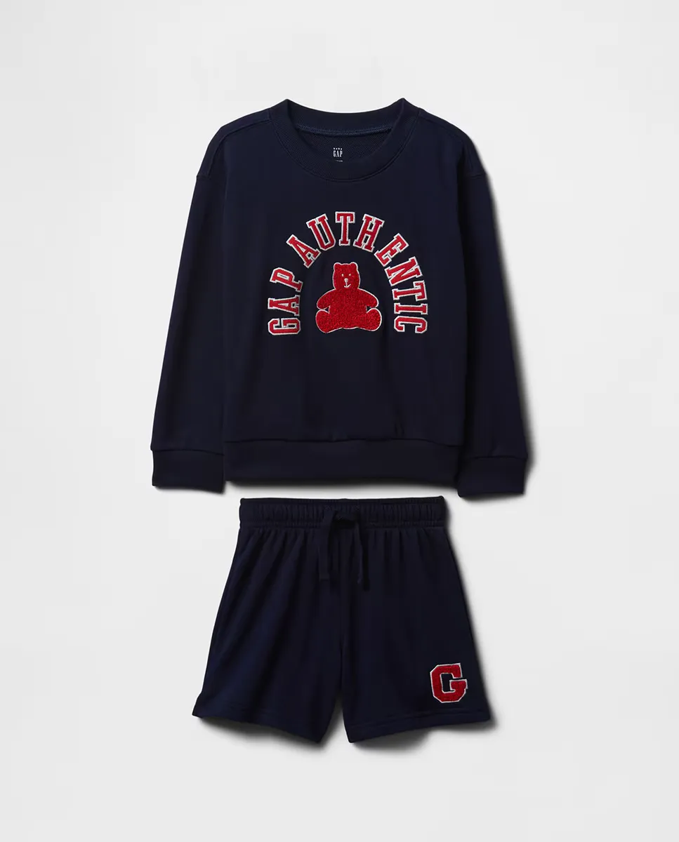 

Комплект свитшотов и спортивных шорт "GAP AUTHENTIC", тёмно-синий