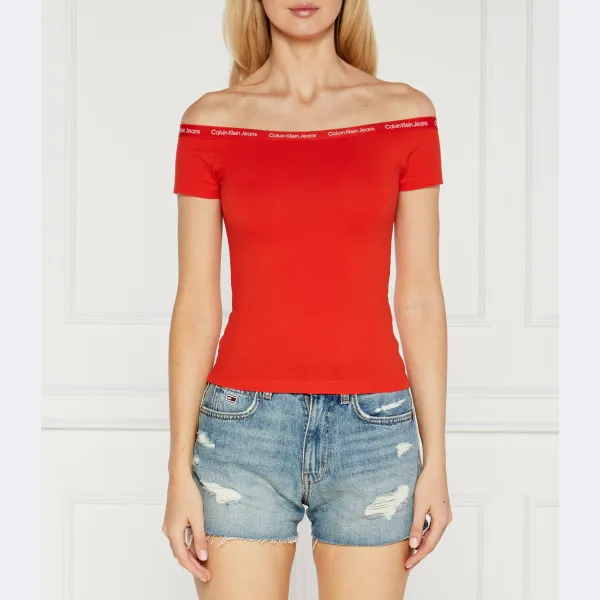 

Узкая блузка Calvin Klein, красный