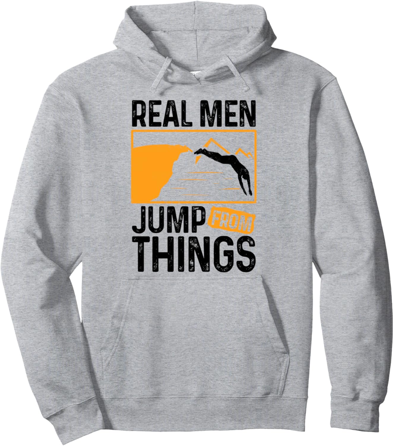 

Настоящие мужчины прыгают с высоты. Худи с изображением прыжка со скалы в стиле «прыгун со скалы» Cliff Jumping Gift Idea Cliff Diver Tombstoning, серый