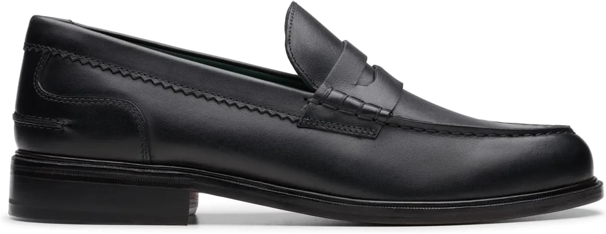 Мужские кожаные лоферы Clarks Craftjames Lo, черный/черный